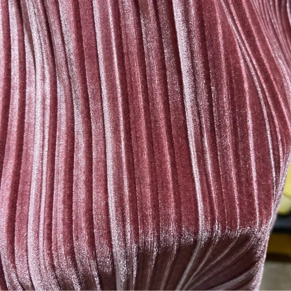 BARDOT ~ Dusty Pink Velvet Ribbed Mini Dress Sz 4 XS - Picture 11 of 12